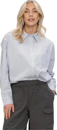MY ESSENTIAL WARDROBE Overhemden, Dames, Blauw, XL, MWFeline Boxy Shirt