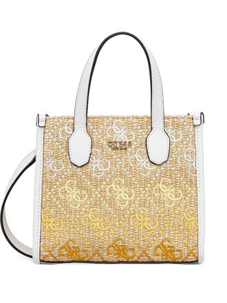 Guess Co mini Silvana tote bag - women - Polyester/Polypropylene/Other fibres/Polyester/Cotton - One Size - Neutrals