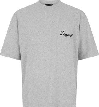 Dsquared2 T-shirt met logo detail - Heren - T-shirts - Grijs - M - Tops