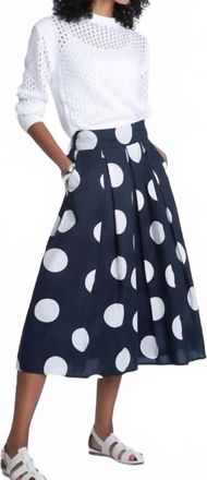Elliott Lauren Polka Dot Skirt In Nvy