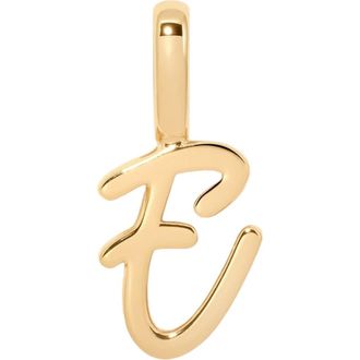 Made by Mary Script Initial Charm Gold Vermeil in Gold Vermeil Initial E at Nordstrom