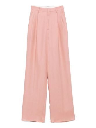 Tagliatore P-Ebony trousers - women - Linen/Flax/Cupro - 42 - Pink