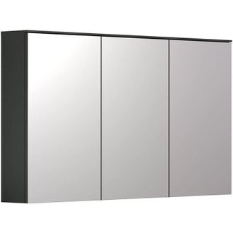 ebuy24 trendteam smart living Armadietto a Specchio, Antracite con Rovere Coast Evoke, 120 x 70 x 17 cm