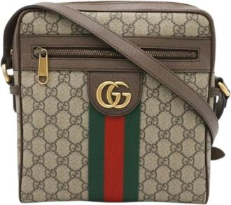 Gucci Pre-owned Cross Body Bags, female, Beige, Size: ONE SIZE Pre-owned Sherry Line Handbag