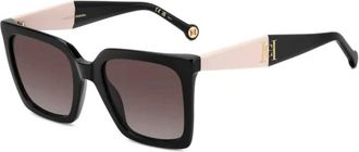 Carolina Herrera Zonnebril met logo-embleem en vierkant montuur - Dames - Zonnebrillen - Zwart - 53 MM - Accessoires