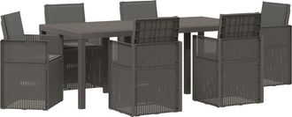 vidaXL Conjunto De Comedor De Jard&iacute;n 7 Uds. Gris Claro Y Antracita Pp Vidaxl