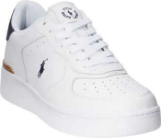 Polo Ralph Lauren Witte Masters Court Lage Top Kant Sneakers - Heren - Sneakers - Wit - 45 EU - Schoenen