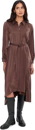 AllSaints Lexi Dress Womens Clothing Pot Brown : UK 14 (US Womens 10), Cotton/Polyester/Polyamide