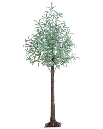 Nearly Natural 5ft Lighted Artificial Olive Tree with 300 Warm White LED Lights