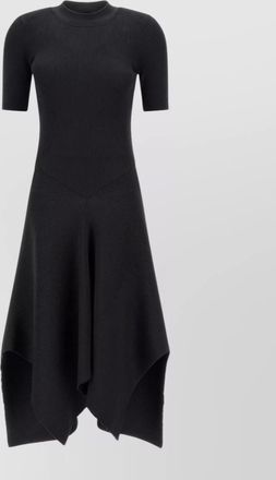 Stella McCartney long dress with asymmetric hem and short sleeves