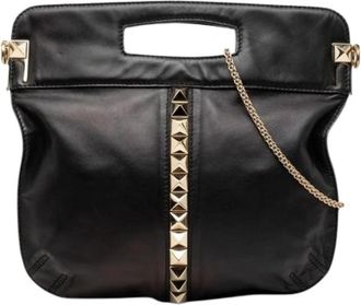 Valentino Pre-owned Rockstud Leather 2way Bag - Dames - Vintage Handtas - Zwart - ONE Size - Leer - Vintage