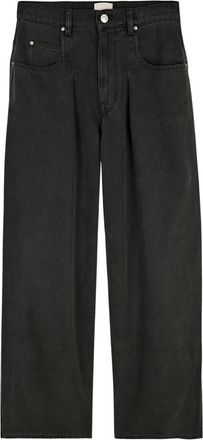 Isabel Marant Rodayna Wide Jeans - Dames - Loose Fit Jeans - Zwart - M - Katoen - Jeans