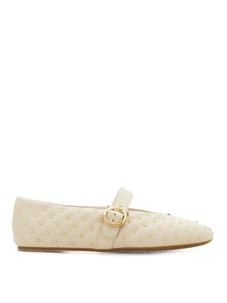 Ferragamo Leather Quilted Ballet Flats