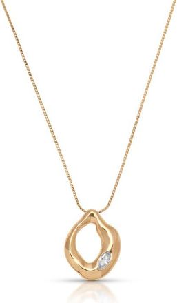 Ettika Molten Crystal Pendant Necklace in Gold at Nordstrom
