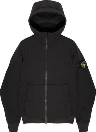 Stone Island Soft Shell Hooded Jacket Black 7715Q0122-V0029