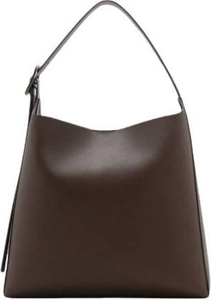 Mango schoudertas donkerbruin