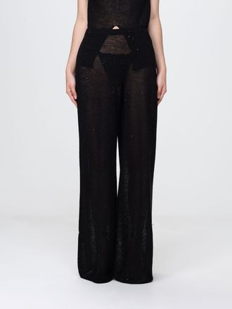 Liviana Conti Pantaloni Gary palazzo in misto lino
