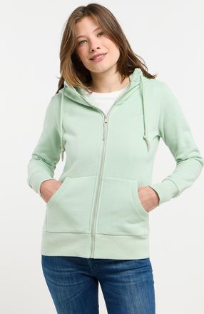 Ragwear Kapuzensweatjacke RAGWEAR NESKIA ZIP, Damen, Gr. XXL, mint, Sweatware, Obermaterial: 70% Baumwolle, 30% Polyester, unifarben, normal, Rundhals, Sweatj