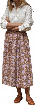 Marea Louisa Midi Skirt In Tinsel Lorient