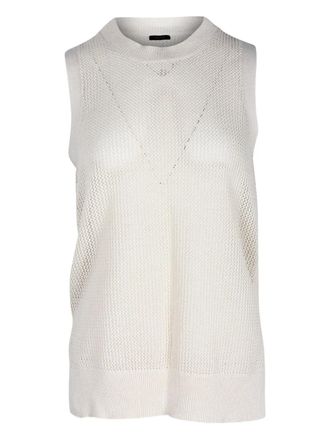 Joseph sleeveless cotton top - women - Cotton - S - White