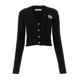 Alessandra Rich Dames, Truien, Zwart, Maat: 2XS Wol