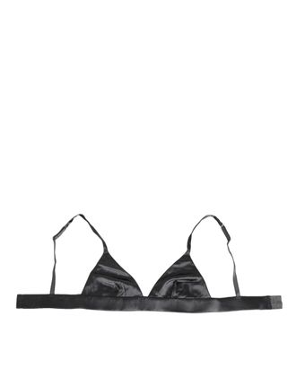 Dolce & Gabbana Silk Satin Triangle Soft Cup Bra - Black
