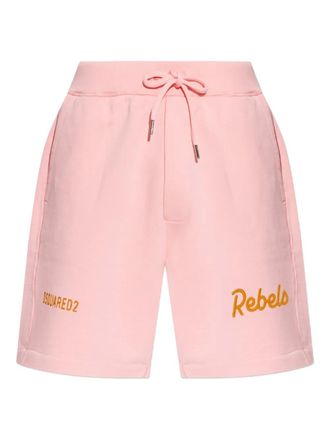 Dsquared2 drawstring logo-detail shorts - men - Cotton - S - Pink