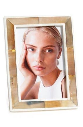 Zodax Haven Inlay 5.75 x 7.75 Photo Frame in Ivory/Beige at Nordstrom Rack