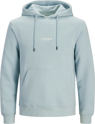Jack & Jones Plus Size Kapuzensweatshirt JJESOHO SWEAT HOOD NOOS PLS, Herren, Gr. 4XL, celestial blau, angeraute Sweatware, Obermaterial: 80% Baumwolle, 20% Polyester, JACK 