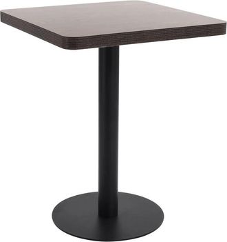 vidaXL Bistro Table Dark Brown 60X60 cm mdf Vidaxl