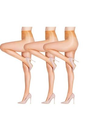 Lechery 7-Pack Glossy Sheer Festival Tights in Caramel at Nordstrom, Size Large