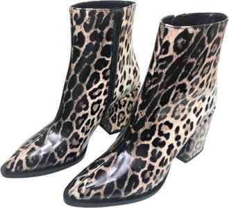 McQ by Alexander McQueen McQ by Alexander McQueen Shadow Ankle Boots Leopard Print Size 37