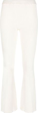 Áeron ribbed-knit high-waisted trousers - women - Viscose/Polyester - L - Neutrals
