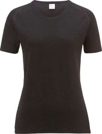 Isa Kurzarmshirt ISA BODYWEAR Shirt kurzarm, Damen, Gr. XL, schwarz, Obermaterial: 50% Wolle WO. 50% Polyester PES., Shirts Kurzarmshirt