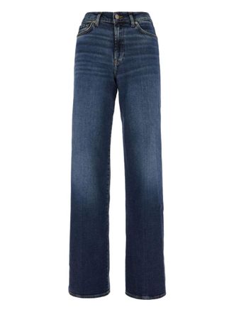7 For All Mankind Blue Regular High Rise Jeans