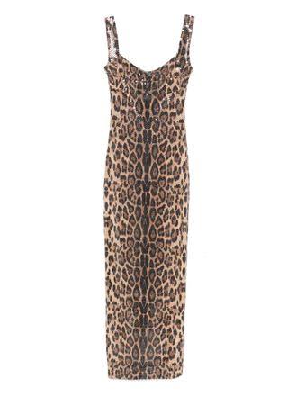 Atu Body Couture leopard-print midi dress - Brown