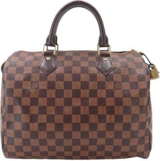 Louis Vuitton Pre-owned Damier Canvas Handbag - Dames - Vintage Handtas - Bruin - ONE Size - Vintage