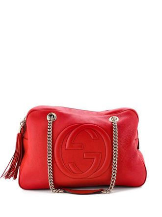 Gucci Soho Chain Zip Leather Medium shoulder bag - Rood