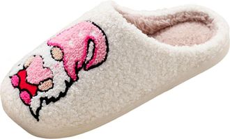 Generic Slippers Women Cozy Home Christmas Models Cotton Footwear For Men And Women Couple Warm Cozy Clogs Comfortable Holiday Design Cozy Slippers For Women(