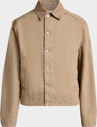 Jacquemus Men & apos;s La Veste Short Denim Jacket