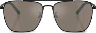 Oliver Peoples R-15 square-frame sunglasses - men - Metal - 56 - Black