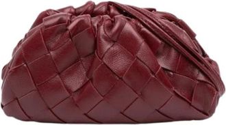 Bottega Veneta Pre-owned Pouch - Dames - Vintage Clutch - Rood - ONE Size - Leer - Vintage