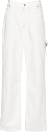 Darkpark Loose Fit Carpenter Denim Jeans - Dames - Regular Fit Jeans - Wit - W27 - Denim - Jeans