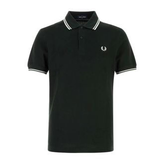Fred Perry M3600 Twin Tipped Polo - Heren - Tops - Groen - Maat: L Katoen