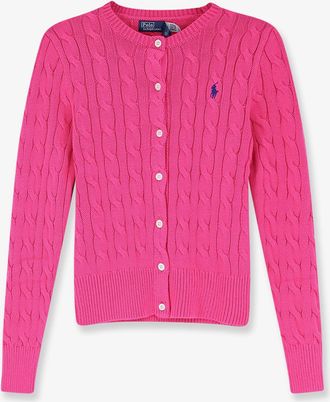 Ralph Lauren Cardigan in cotone con logo in contrasto - POLO RALPH LAUREN - gender_Woman