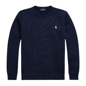 Ralph Lauren Truien & Vesten, Heren, Blauw, S, Katoen, Katoenen trui met ronde hals