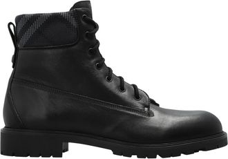Burberry Durham Veterlaarzen - Heren - Veterlaarzen - Zwart - 42 EU - Leer - Schoenen