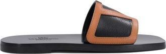 Valentino Garavani Zwarte leren VLogo sandalen - Dames - Sandalen - Zwart - 43 EU - Leer - Schoenen