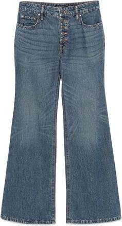 Ralph Lauren Retro Flare Full Length Flare Jeans - Dames - Loose Fit Jeans - Blauw - XS - Katoen - Jeans