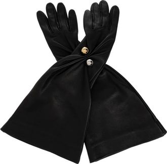 Lanvin Guantes de Piel Ondine - Accessories - Mujer - Negro - 6 1/2 IN